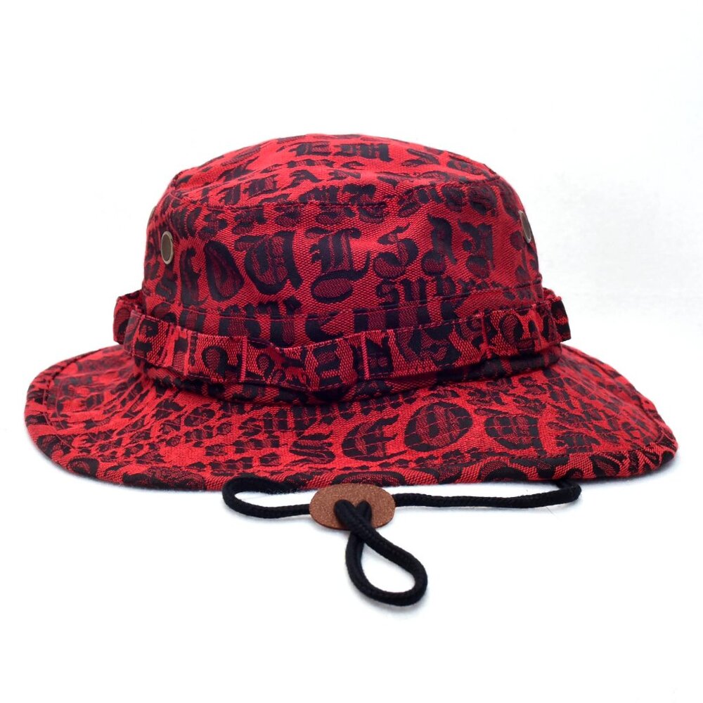 Supreme Cities Jacquard Boonie Red SS25 Size S/M